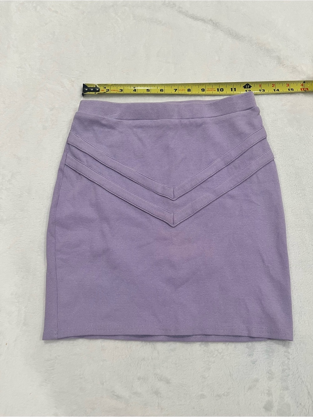 Fashion Nova Lilac Ribbed Mini Skirt -Small